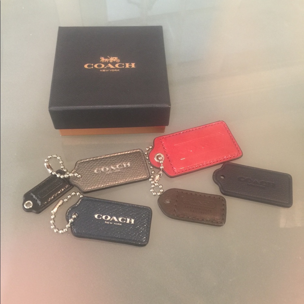 Coach tags different colors, sizes, selling as set